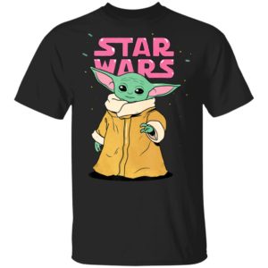 Star Wars The Mandalorian The Child Pink Bubble Letters Baby Yoda Shirt Hoodie