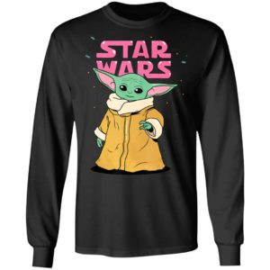 Star Wars The Mandalorian The Child Pink Bubble Letters Baby Yoda Shirt Hoodie