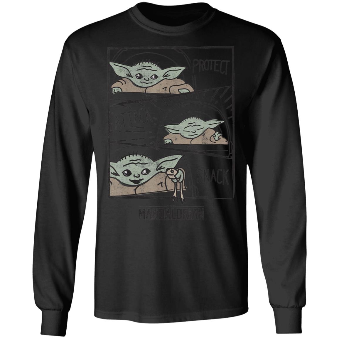 Star Wars The Mandalorian The Child Baby Yoda Protect Attack Snack Shirt Hoodie Star Wars The Mandalorian The Child Baby Yoda Protect Attack Snack Shirt Hoodie