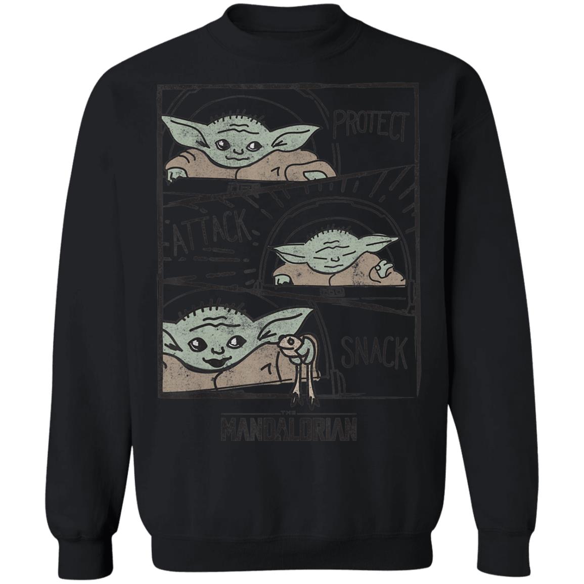 Star Wars The Mandalorian The Child Baby Yoda Protect Attack Snack Shirt Hoodie Star Wars The Mandalorian The Child Baby Yoda Protect Attack Snack Shirt Hoodie
