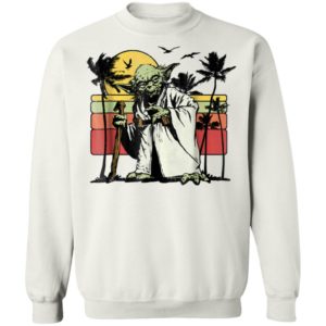 Star Wars Yoda Shirt – Retro Striped Vintage Sunset Beach