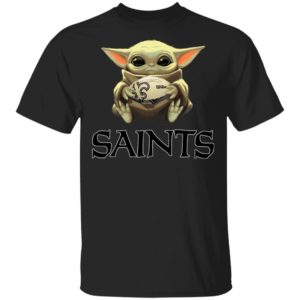 Baby Yoda Hug New Orleans Saints Star War Shirt
