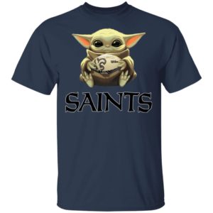 Baby Yoda Hug New Orleans Saints Star War Shirt