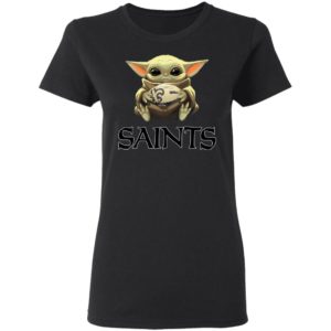 Baby Yoda Hug New Orleans Saints Star War Shirt