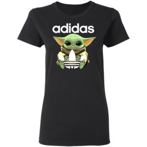 Baby Yoda Hug Adidas Star Wars Shirt Hoodie