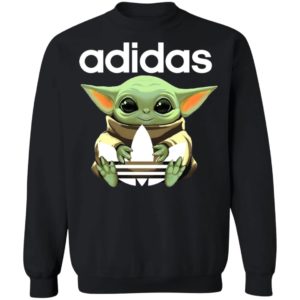 Baby Yoda Hug Adidas Star Wars Shirt Hoodie
