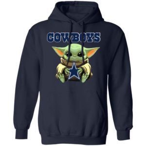 Baby Yoda Hug Dallas Cowboys Star Wars Shirt Hoodie Long Sleeve