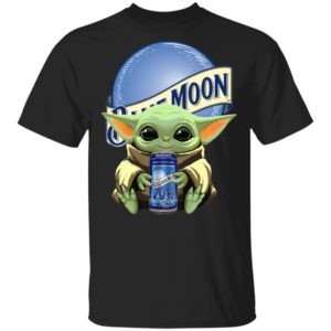 Baby Yoda Drink Blue Moon Beer Star Wars Shirt Hoodie LS