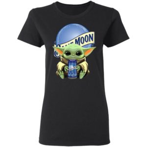 Baby Yoda Drink Blue Moon Beer Star Wars Shirt Hoodie LS