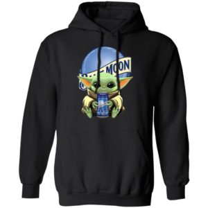 Baby Yoda Drink Blue Moon Beer Star Wars Shirt Hoodie LS