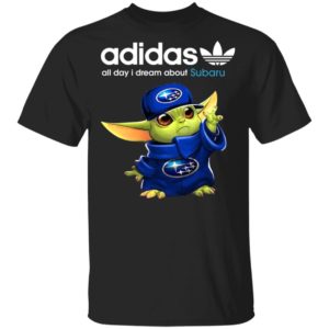 Baby Yoda All Day I Dream About Subaru Adidas Shirt Hoodie LS