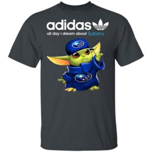 Baby Yoda All Day I Dream About Subaru Adidas Shirt Hoodie LS