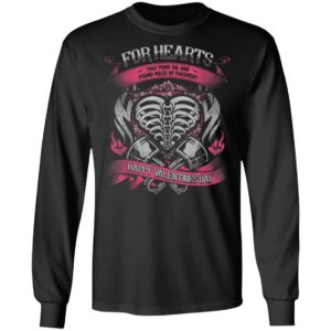 Biker Chick Lady Valentines Day Motorcycle Heart Shirt Hoodie LS