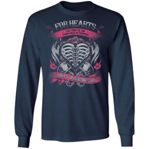 Biker Chick Lady Valentines Day Motorcycle Heart Shirt Hoodie LS