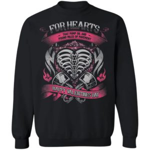 Biker Chick Lady Valentines Day Motorcycle Heart Shirt Hoodie LS