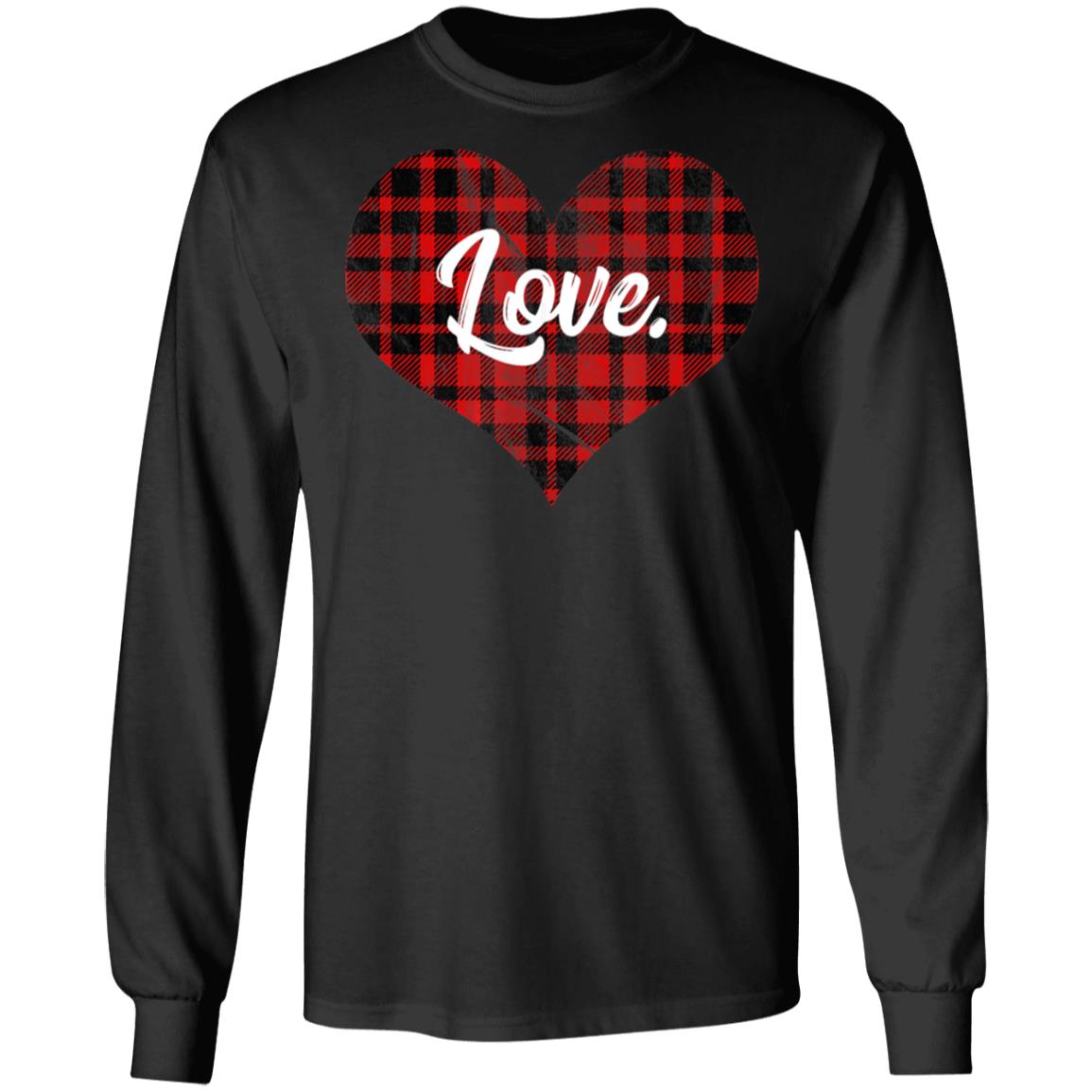Buffalo Plaid Heart T Shirt Valentines Day Heart Shirt Long Sleeve Buffalo Plaid Heart T Shirt Valentines Day Heart Shirt Long Sleeve