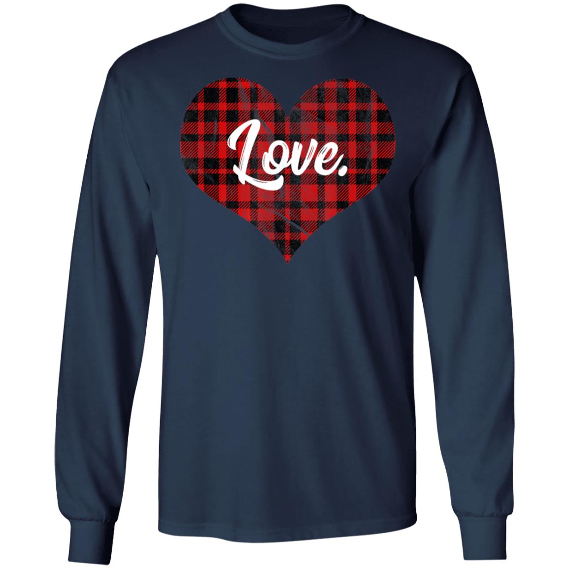 Buffalo Plaid Heart T Shirt Valentines Day Heart Shirt Long Sleeve Buffalo Plaid Heart T Shirt Valentines Day Heart Shirt Long Sleeve