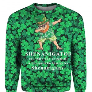 Shenanigator St. Patrick’s Day 3D Print Shirt, Hoodie Apparel, Long Sleeve – Dabbing Leprechaun Hawai
