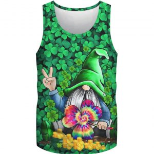 Hippie Gnomes Clover St Patricks Day 3D Print T-Shirt, Long Sleeve, Hoodie