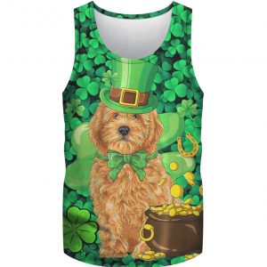 Goldendoodle St Patricks Day Irish Dog 3D Print Shirt, Long Sleeve, Hoodie