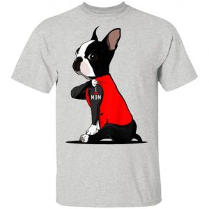 Boston Terrier Tattoos I Love Mom Shirt, Long Sleeve