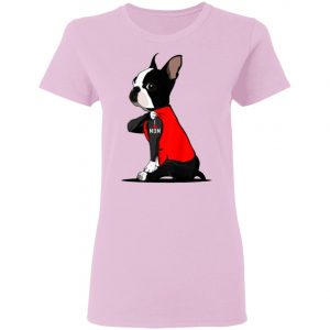 Boston Terrier Tattoos I Love Mom Shirt, Long Sleeve