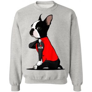 Boston Terrier Tattoos I Love Mom Shirt, Long Sleeve