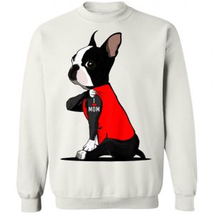 Boston Terrier Tattoos I Love Mom Shirt, Long Sleeve