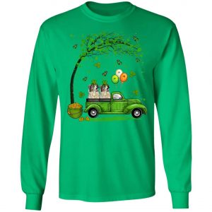 Blue Truck Pickup Australian shepherd St Patricks Day Irish T-Shirt, Long Sleeve, Tank Top