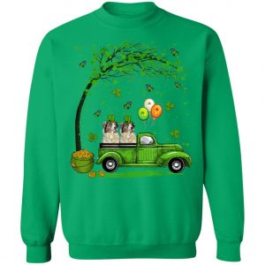 Blue Truck Pickup Australian shepherd St Patricks Day Irish T-Shirt, Long Sleeve, Tank Top