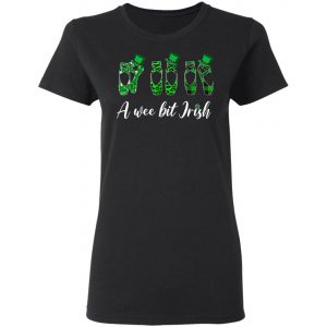 A Wee Bit Irish Green Plaid Ballet Shoes St Patricks Day Shirt, Long Sleeve