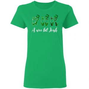 A Wee Bit Irish Green Plaid Ballet Shoes St Patricks Day Shirt, Long Sleeve