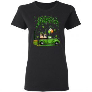 Blue Truck Pickup German Shepherd St Patricks Day Dog Lovers T-Shirt, Long Sleeve, Tank Top
