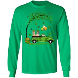 Blue Truck Pickup German Shepherd St Patricks Day Dog Lovers T-Shirt, Long Sleeve, Tank Top