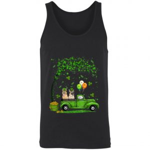 Blue Truck Pickup German Shepherd St Patricks Day Dog Lovers T-Shirt, Long Sleeve, Tank Top