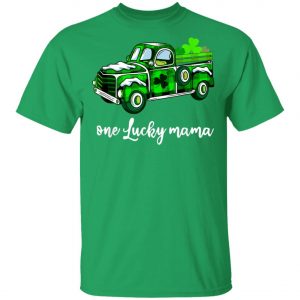 Buffalo Plaid Truck One Lucky MAMA Saint Patricks Day T-Shirt T-Shirt, Long Sleeve, Tank Top