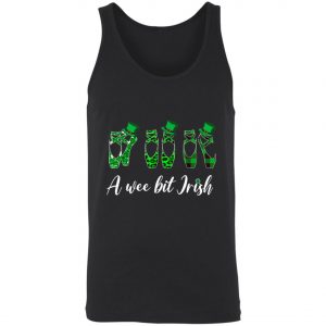 A Wee Bit Irish Green Plaid Ballet Shoes St Patricks Day Shirt, Long Sleeve