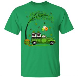 Blue Truck Pickup Pug St Patricks Day Dog Lovers T-Shirt, Long Sleeve, Tank Top