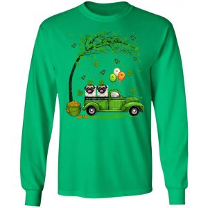 Blue Truck Pickup Pug St Patricks Day Dog Lovers T-Shirt, Long Sleeve, Tank Top