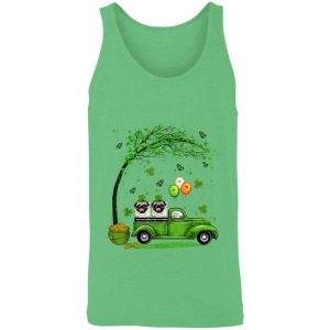 Blue Truck Pickup Pug St Patricks Day Dog Lovers T-Shirt, Long Sleeve, Tank Top