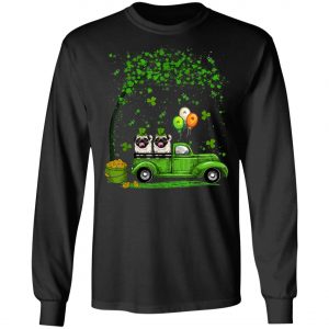 Blue Truck Pickup Pug St Patricks Day Irish T-Shirt, Long Sleeve, Tank Top