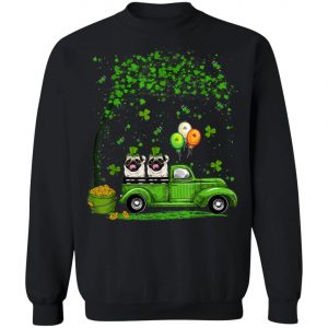 Blue Truck Pickup Pug St Patricks Day Irish T-Shirt, Long Sleeve, Tank Top
