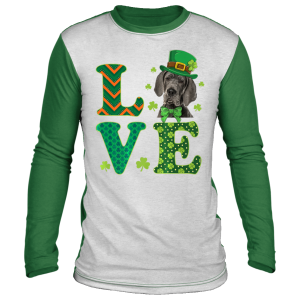 Love Great Dane St. Patricks Day Dog Dad Mom T-Shirt, Long Sleeve, Hoodie