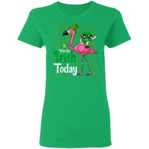 A Wee Bit Irish Today Flamingo St. Patricks Day Shirt, Long Sleeve