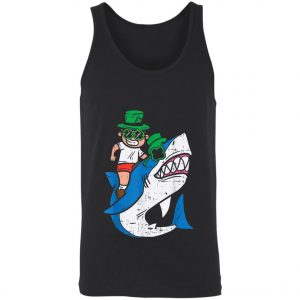 Boy Riding Irish Shark Funny St Patricks Day Kids T-Shirt, Long Sleeve, Tank Top