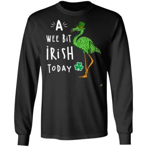 A Wee Bit Irish Today Flamingo Leprechaun St Patricks Day Shirt, Tank Top