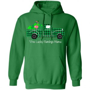 Buffalo Plaid Truck One Lucky Flamingo Mama St Patricks Day T-Shirt, Long Sleeve, Tank Top