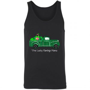 Buffalo Plaid Truck One Lucky Flamingo Mama St Patricks Day T-Shirt, Long Sleeve, Tank Top