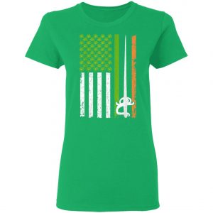 Irish Fencing American Flag Saint Patricks Day Shirt, Long Sleeve