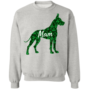 St Patrick Day Shamrock Irish Women Great Dane Dog Mam T-Shirt, Hoodie, Long Sleeve